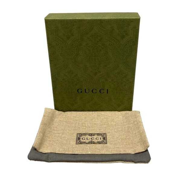 Auth GUCCI The Hacker Project Card Case Wallet 681700 Beige Dark Brown PVC - - Picture 11 of 11